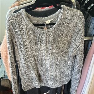GAP Marled Gray Crew Neck Sweater